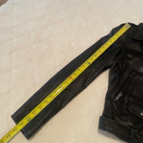 Theory Buttery Soft Leather Moto Jacket - Sz Small - Picture 11 of 15